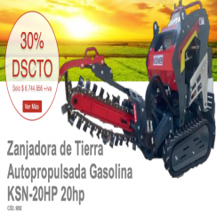 Zanjadora de Tierra Autopropulsada Gasolina KSN-20HP 20hp Kosner